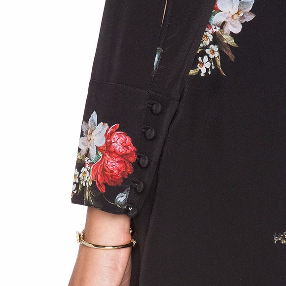 🏷️SALE🏷️The Kooples Floral Tie Neck Dress ASO Anastasia Steele - Picture 5 of 10